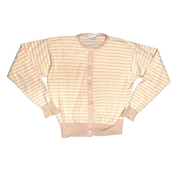 Nancy Heller Size 1 Blush Beige Cashmere Cardigan Quiet Luxury Knit Core - Picture 7 of 9